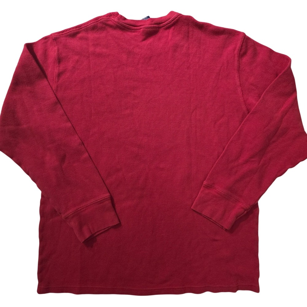 Polo Ralph Lauren‎ Sleepwear Shirt Mens Large Red Long Sleeve Crewneck Cotton - Picture 2 of 6